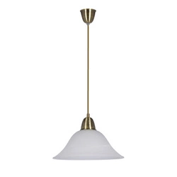 Rubi závěsná lampa patina 1x60W E27 difuzor alabastrová bílá