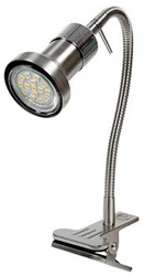 Stolní lampa Arkon s klipem 1x50W GU10 saténový nikl+chrom bez žárovek