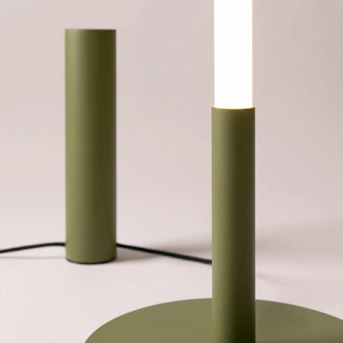 TRANG moderní LED stojací lampa do obývacího pokoje olivová 3000K