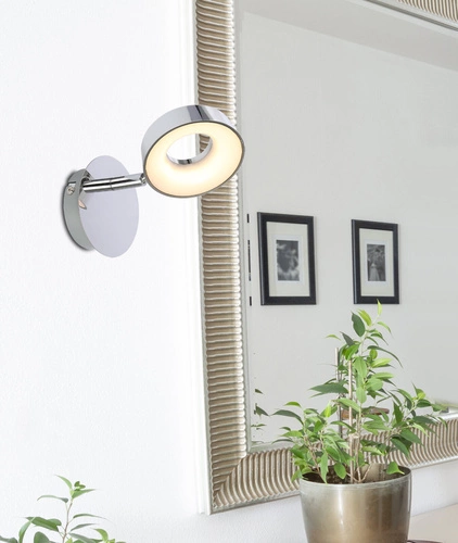 Nástěnné LED svítidlo Isla chrom moderní nastavitelné do koupelny, obýváku a ložnice