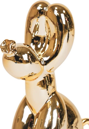 Dekorativní figurka pes balónek zlatý HV decor moderní do obýváku na komodu 24 cm