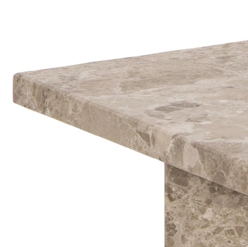 Mramorový konferenční stolek Vega čtvercový béžový 90x90 cm moderní do obýváku Actona