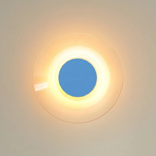 Nástěnné LED svítidlo ASTRO světle modré moderní do obývacího pokoje