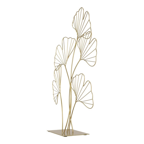 Kovová dekorace Ginko gold