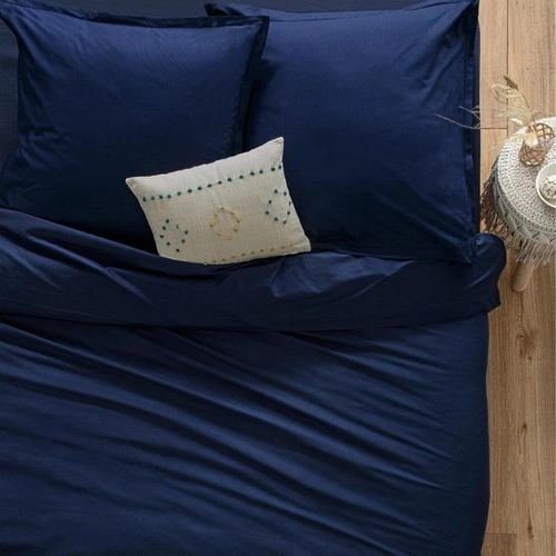 Bavlněné modré prostěradlo Atmosphera 240x290 cm na velkou postel do ložnice