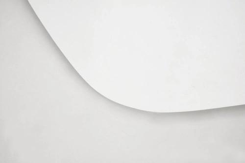 Bílý čtvercový jídelní stůl Tasmani Intesi moderní na jedné noze MDF lesk