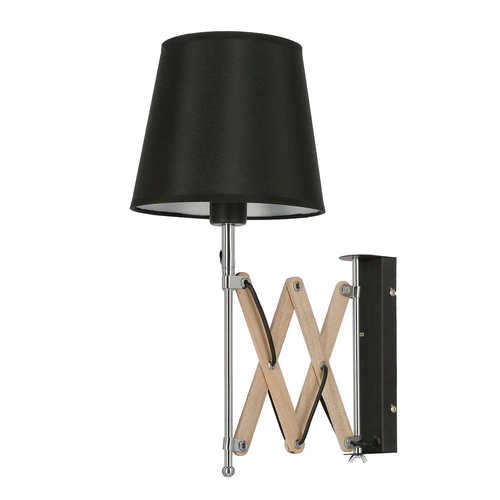Nástěnné svítidlo Mito chrom 1x40W E27 stínidlo černé