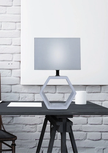 Noční lampička Vidal moderní keramická s grafitovým stínidlem do ložnice a obýváku 35 cm