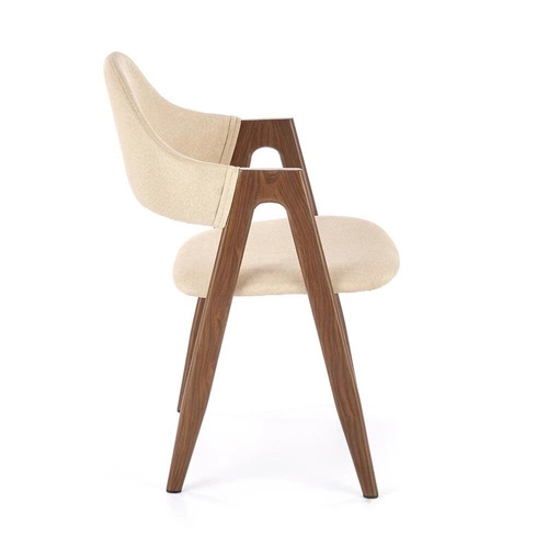 Čalouněná jídelní židle Island béžová s područkami moderní skandinávský styl Intesi