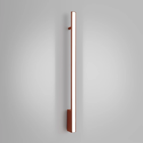 Moderní nástěnné LED svítidlo LAGOM 90 červená okrová do obýváku a ložnice hliník Thoro