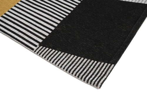 Moderní koberec do obýváku Metropolis Yellow 160x230 geometrický protiskluzový pratelný Carpet Decor