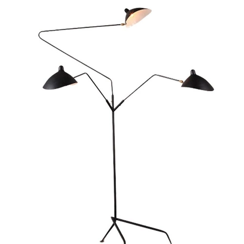 Stojací lampa CRANE-3F černá 210 cm moderní kovová podlahová lampa do obýváku Step into Design