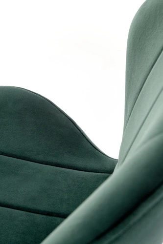 Čalouněná jídelní židle Griviza Velvet tmavě zelená moderní sametová Intesi