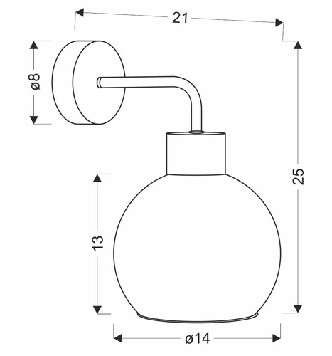 Moderní nástěnné svítidlo Lady černo-zlaté skleněné do obýváku a ložnice CANDELLUX