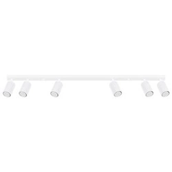 Stropní svítidlo KARBON 6L bílé moderní do obýváku a ložnice s nastavitelným stínidlem