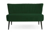 Moderní dvoumístná pohovka Sally zelená, čalouněná, do obýváku, nerozkládací