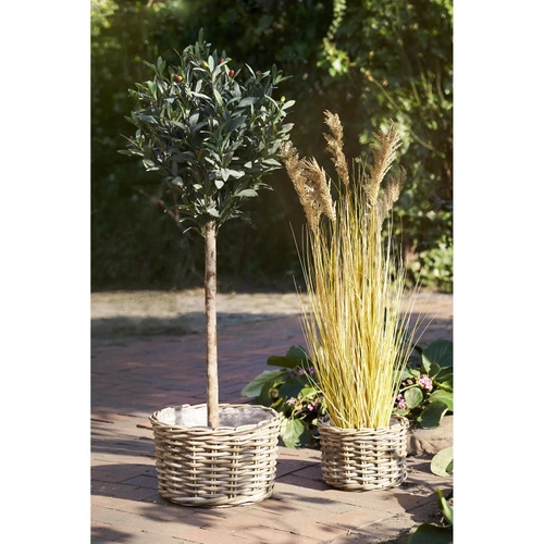 House Nordic Kalak sada 2 ratanových dekorativních košů do obýváku rustikální