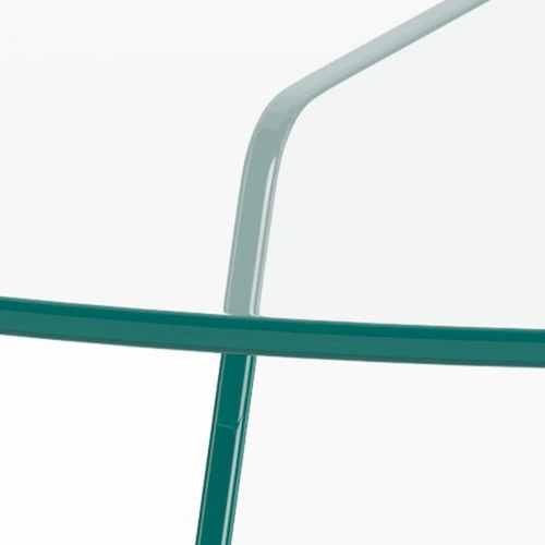 Konferenční stolek Samos 80 cm skleněný kulatý moderní do obýváku