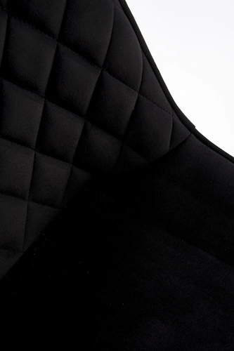 Otočená čalouněná židle z černého sametu Veroniq do obýváku a jídelny moderní Intesi