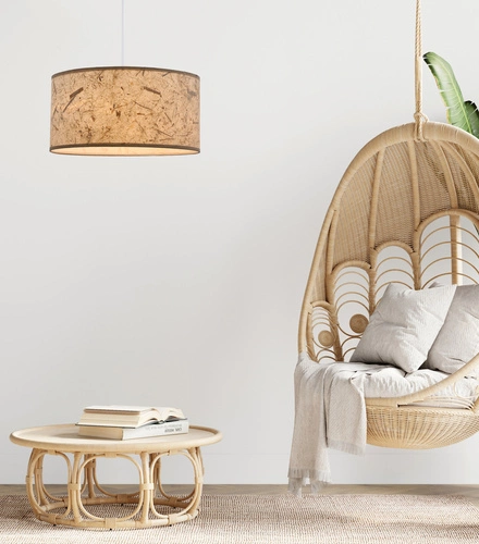 Závěsná lampa Papyrus 1x60W E27 stínidlo béžová