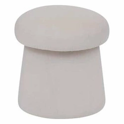 Moderní kulatý béžový taburet Noa čalouněný do obýváku a předsíně Atmosphera 40 cm