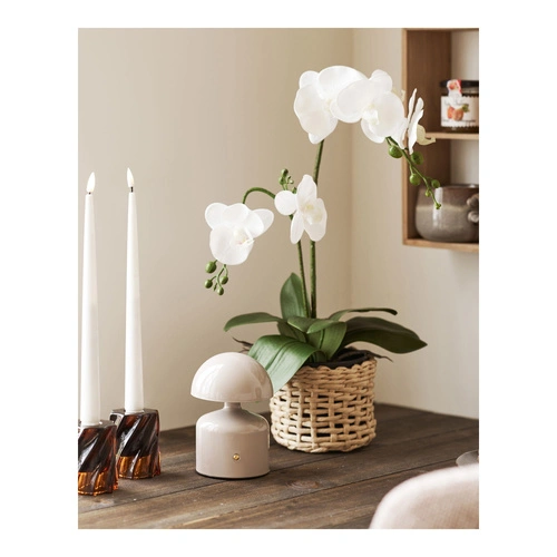 Noční LED lampička Aulla šedá bezdrátová na stůl a do ložnice