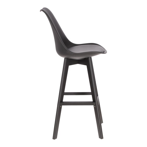 Barová židle Norden wood černá vysoká PP černá