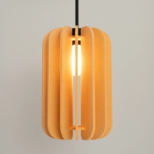 Závěsné svítidlo MULA 27 žluté moderní do obýváku, kuchyně nebo nad stůl z filcu