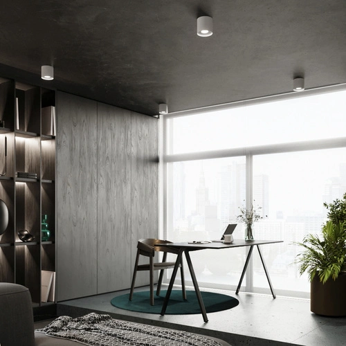 Stropní svítidlo bílé MIKA moderní minimalistické do obýváku a ložnice SOLLUX