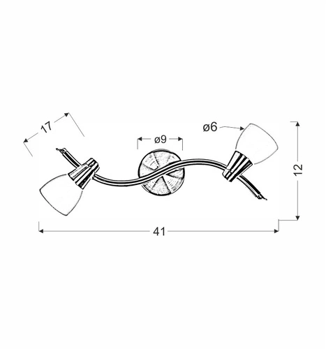 Stropní svítidlo Selia moderní skleněné nastavitelné do obýváku a ložnice 41 cm CANDELLUX