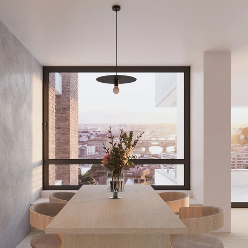 Závěsné svítidlo FLAVIO černé moderní do obýváku kuchyně jídelny kovové 40 cm