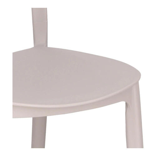 Moderní plastová jídelní židle Plasta taupe do kuchyně