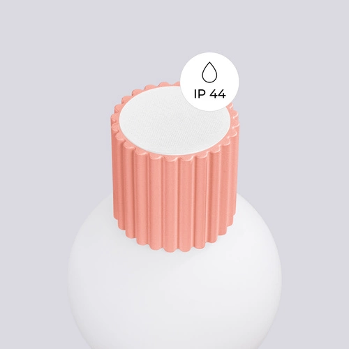 Nástěnné svítidlo HALO moderní růžové IP44 do koupelny a ložnice hliník sklo