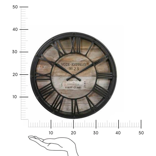 Nástěnné hodiny vintage Atmosphera Vintage wood 39 cm do obýváku loftový dekor imitace dřeva