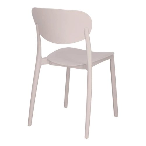 Moderní plastová jídelní židle Plasta taupe do kuchyně