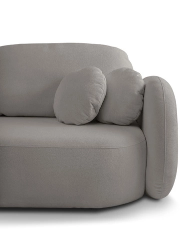 Rozkládací pohovka Salby pro 3 osoby s úložným prostorem a funkcí spaní šedá do obýváku