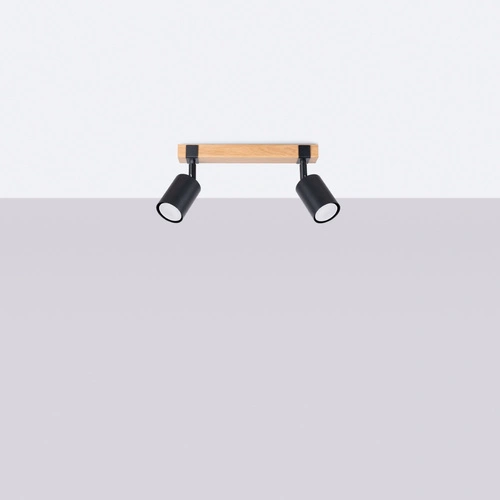 Stropní svítidlo FAGER 2 černé skandinávské nastavitelné do obývacího pokoje a ložnice LED GU10