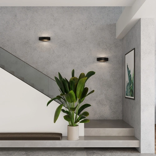 Nástěnné svítidlo TONI černé moderní kovové svítí nahoru dolů do obýváku SOLLUX