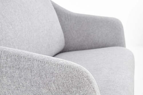 Šedá dvoumístná sametová pohovka na vysokých nohách ve skandinávském stylu do obývacího pokoje Intesi Kashira