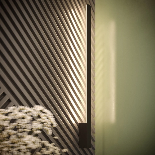 Nástěnné svítidlo LAHTI M černé moderní LED 3000K do obýváku a ložnice hliník 70 cm