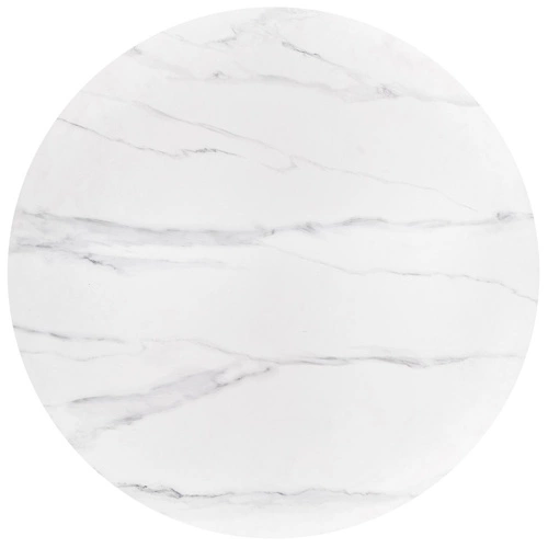 Jídelní kulatý stůl Uno Intesi bílý mramor na jedné noze moderní 120 cm