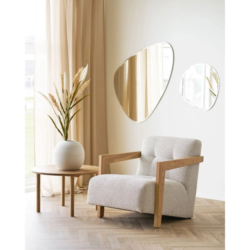 Konferenční stolek Jena kulatý dubový 70 cm skandinávský do obýváku