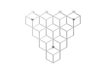 Nástěnný věšák Stiga S bílý moderní kovový do předsíně a šatny POLYHEDRA