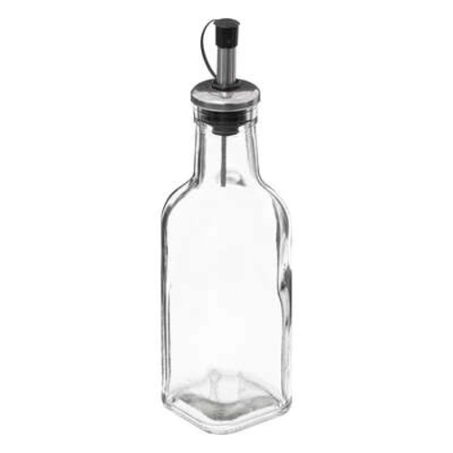 Sada skleněných lahví na koření, olej a ocet