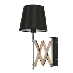 Nástěnné svítidlo Mito chrom 1x40W E27 stínidlo černé