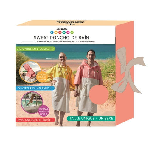 Ručníkové pončo Ainsa růžové