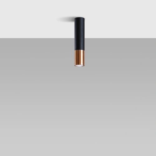 Stropní svítidlo LOOPEZ černá měď moderní kovové do obýváku a kuchyně Sollux