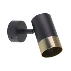 Nástěnné svítidlo Tobi moderní černo-zlaté kovové do obýváku a ložnice Candellux