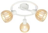 Spirálová stropní lampa Atarri 3x25W E14 bílá+dřevo