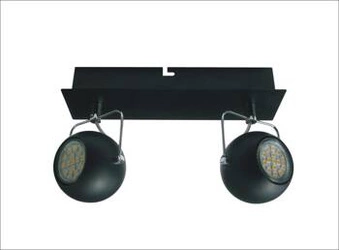 Stropní světlo Tony strip 2x3W LED GU10 matně černé
